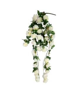 Kunstlill FLOWERLY rippuv oks H120cm, valge roos