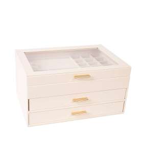 Ehtekarp SEZANE 26,5x18xH13,5cm, valge