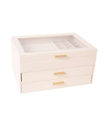 Ehtekarp SEZANE 26,5x18xH13,5cm, valge