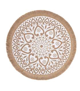 Lauamatt SOL D41cm, valge muster, mix