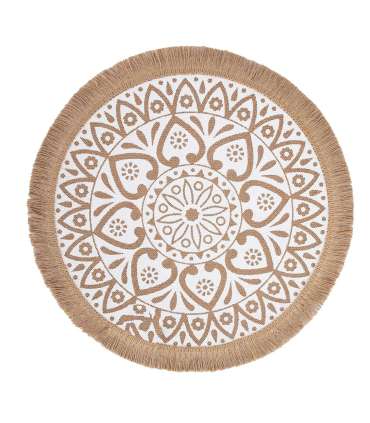 Lauamatt SOL D41cm, valge muster, mix