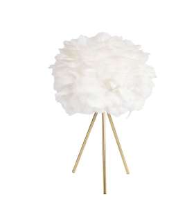 Laualamp FEATHER D30cm, valge kuppel, kuldsed jalad