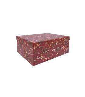 Pappkarp ARIEL-6 kaanega 27x20xH12cm, punane kuldse mustriga