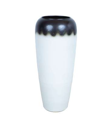Põrandavaas TITAN STONE H90cm, tumepruun/valge, keraamika