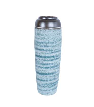 Põrandavaas TITAN STONE H60cm, must/helesinine, keraamika