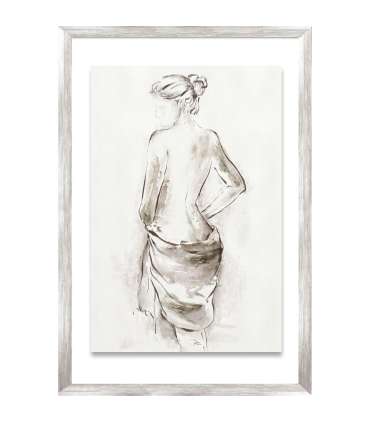 Maal raamiga, 50x70cm, naine salliga 2