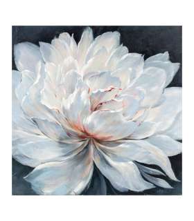 Õlimaal 100x100cm, valge õis tumedal taustal