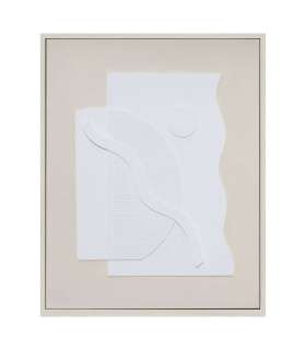 Maal raamiga 80x100cm, valged kujundid