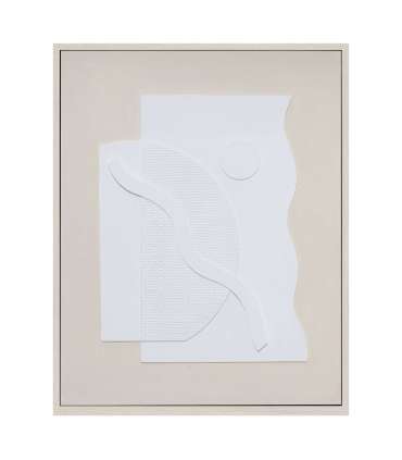 Maal raamiga 80x100cm, valged kujundid