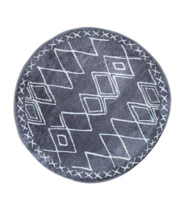 Vaip SANFORD-1, D90cm, tumehall/valge