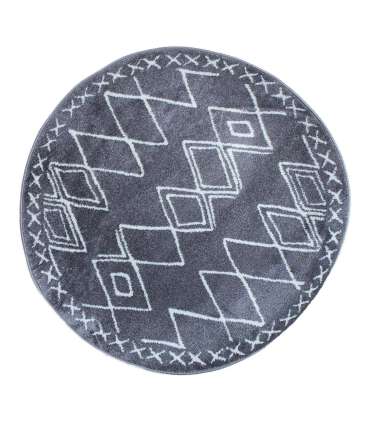 Vaip SANFORD-1, D120cm, tumehall/valge