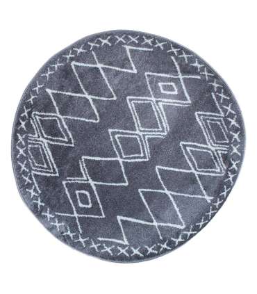 Vaip SANFORD-1, D160cm, tumehall/valge