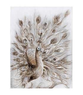 Картина маслом 90х120см, павлин