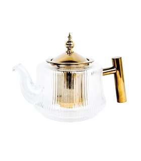 Teekann MANON 1L sõelaga, kuldne
