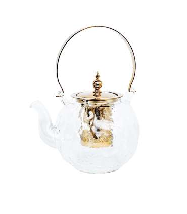 Teekann MANON 1L sõelaga, kaarsang, kuld