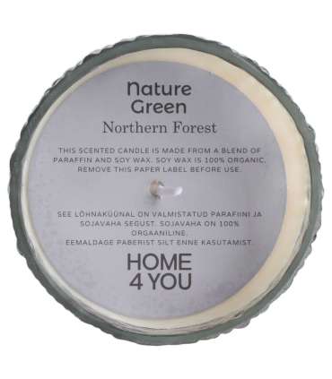 Lõhnaküünal klaasis NATURE GREEN H9cm, Northern Forest