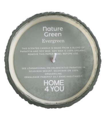 Lõhnaküünal klaasis NATURE GREEN H13cm, Evergreen