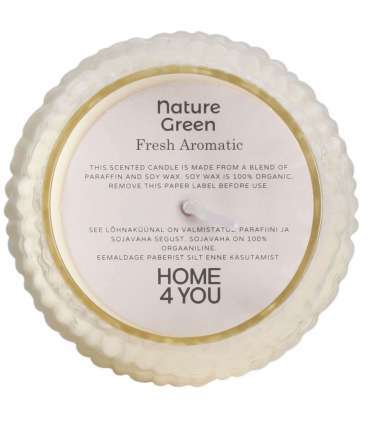 Lõhnaküünal klaasis NATURE GREEN H10,8cm, Fresh Aromatic