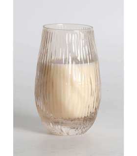 Lõhnaküünal klaasis NATURE GREEN H13,5cm, French Pear & Freesia