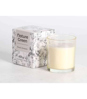 Lõhnaküünal klaasis NATURE GREEN H9,5cm, Fresh Aromatic