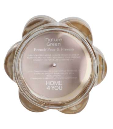 Lõhnaküünal klaasis NATURE GREEN H9,2cm, French Pear & Freesia