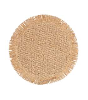 Lauamatt SUZAN D38cm jute, beež