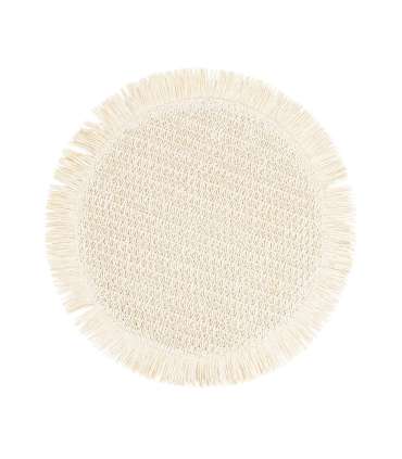 Lauamatt SUZAN D38cm jute, valge