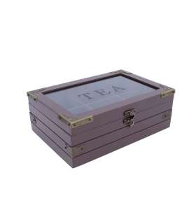 Teekarp HAZEL 24x17xH9cm, burgundia puna