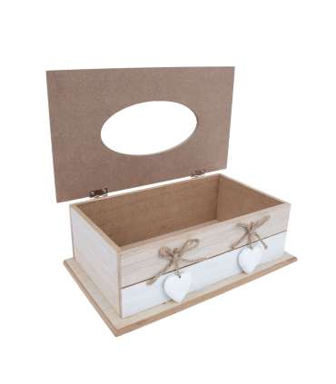 Salvrätikukarp HAZEL 27x16xH9cm, valge/b