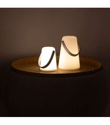 LED-latern WINGS DORIS D14xH20,5cm valge, taimer 6h