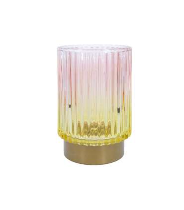 LED-küünal WINGS AMBER D8,5xH13cm roosa/kollane, taimer 6h