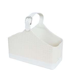 Ajalehekorv WILMA 37,5x17,5x27cm, valge