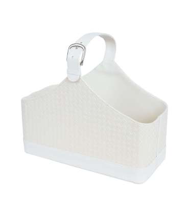 Ajalehekorv WILMA 37,5x17,5x27cm, valge