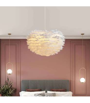 Laelamp FEATHER D50cm valge