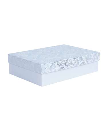 Box ELSA 27,5x19,5x7,5cm, with a lid kuld/hõbe, white