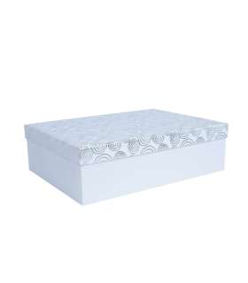Box ELSA 22x16x6,5cm, with a lid kuld/hõbe, white