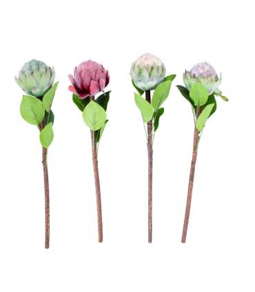 Kunstlill FLOWERLY H46cm artišokk, mix