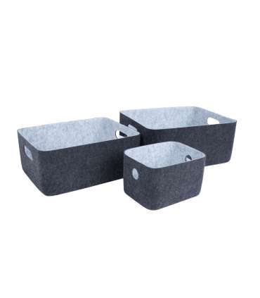 Kast LIDO FELT 33x25xH14cm, tumehall vilt