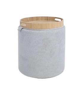 Tumba/laud HIRO D34,5xH37cm, beež, panip