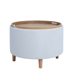 Tumba/laud HIRO D56xH42,5cm, valge, pani