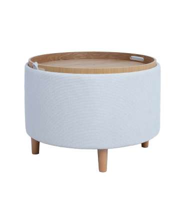 Tumba/laud HIRO D56xH42,5cm, valge, pani