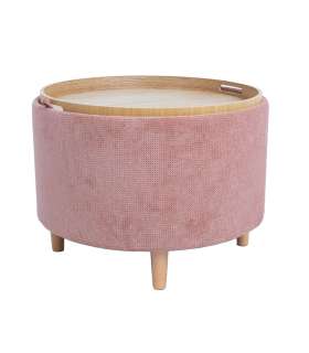 Tumba/laud HIRO D56xH42,5cm, roosa, pani