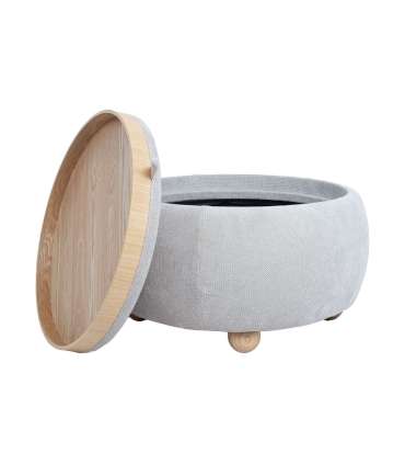 Tumba/laud HIRO D67xH38cm, beež, panipai