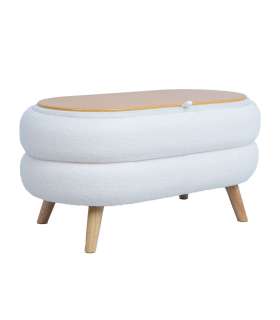 Tumba/laud HANA 87x48,5xH46cm, valge, pa