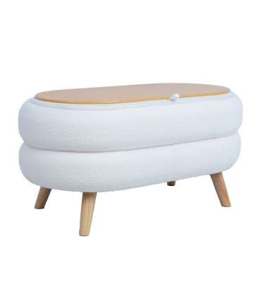 Tumba/laud HANA 87x48,5xH46cm, valge, pa