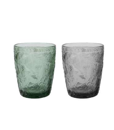 Joogiklaas LEAF 250ml madal, mix roheline või hall