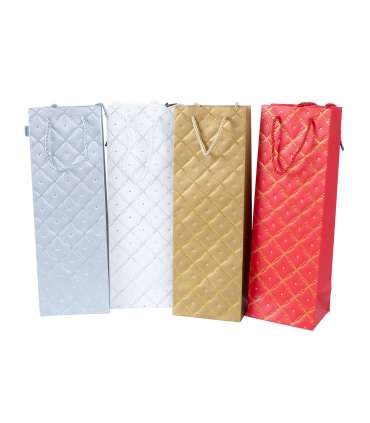 Kinkekott pudelile IRIS, 12x9x35cm, mix