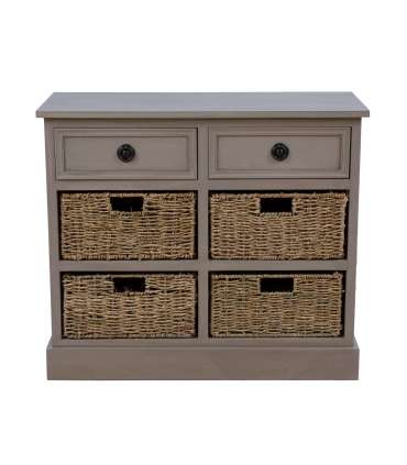 Kummut korvsahtlitega KENT 76x33xH66cm, mererohust punutud korvidega