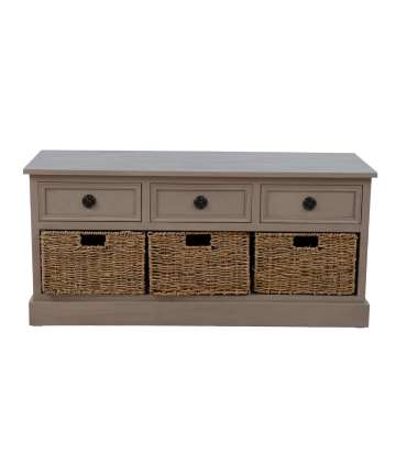 Esikupink KENT 107x39xH50cm, mererohust punutud korvidega