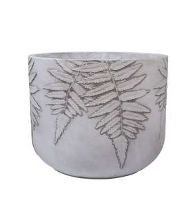 Lillepott FERN D44xH36cm, valge/hall